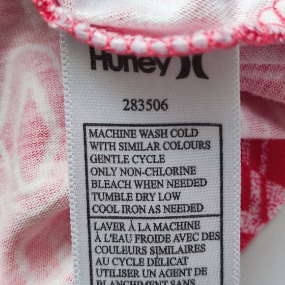 Hurley summer dress women youth size S (6) red lightweight open shoulders straps - Picture 7 of 12